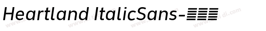 Heartland ItalicSans字体转换